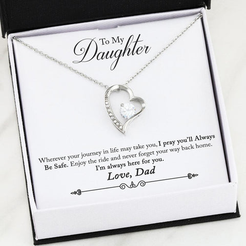 Dad to Daughter Safe Love Necklace