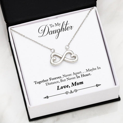 Mom to Daughter Forever Infinity Heart Necklace